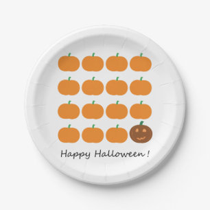 Plato De Papel Happy Halloween Cumpkin Patch