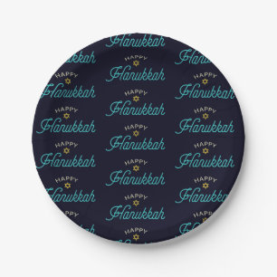 Plato De Papel Happy Hannukah Paper Plates