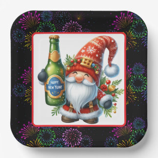 Plato De Papel Happy New Year 