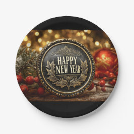 Plato De Papel Happy New Year party