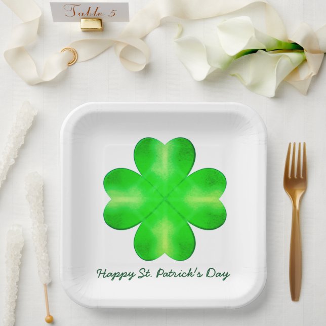 Plato De Papel Happy Saint Patrick's Day  Paper Plates (Boda)