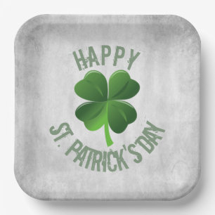 Plato De Papel Happy St. Patrick's Day Paper Plate