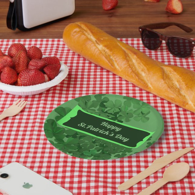 Plato De Papel Happy St.Patrick's Day Paper Plate (Picnic)