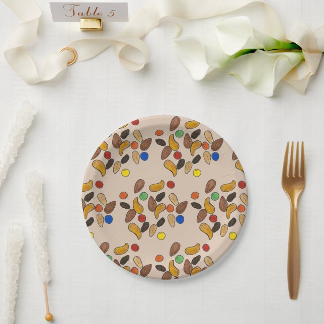 Plato De Papel Happy Trails Camping Senderismo Seal (Boda)