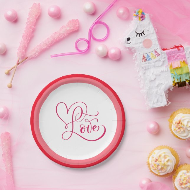 Plato De Papel Happy Valentine Day (Fiesta)