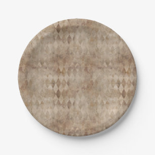 Plato De Papel Harlequin Brown con problemas