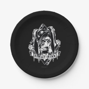 Plato De Papel Harley Quinn Badge