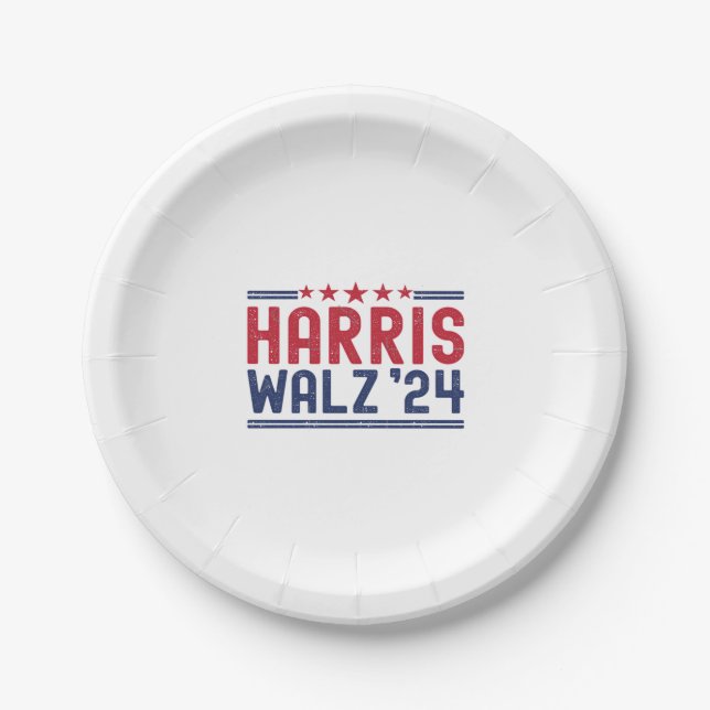Plato De Papel Harris Walz 2024 - Harris Walz 2024 We Are Not Goi (Anverso)