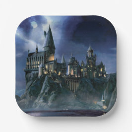 Plato De Papel Harry Potter Castle | Moonlit Hogwarts