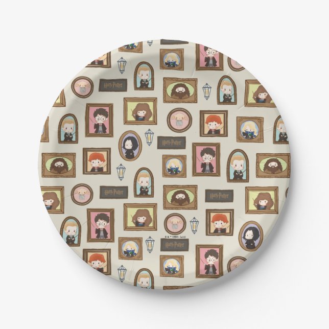 Plato De Papel HARRY POTTER™ Chibi Picture Frame Pattern (Anverso)