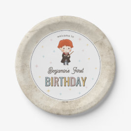 Plato De Papel Harry Potter Chibi Ron Weasley Mago Cumpleaños
