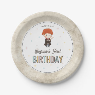Plato De Papel Harry Potter Chibi Ron Weasley Mago Cumpleaños