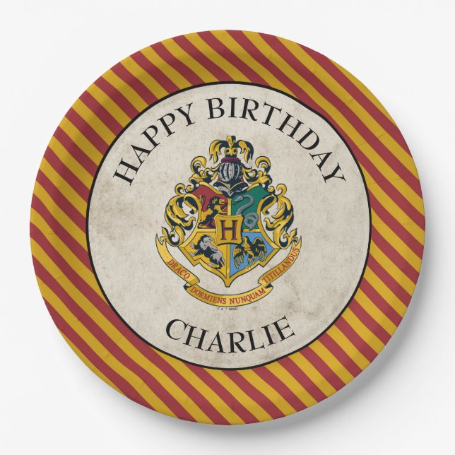 Plato De Papel Harry Potter | Cumpleaños de Hogwarts (Anverso)