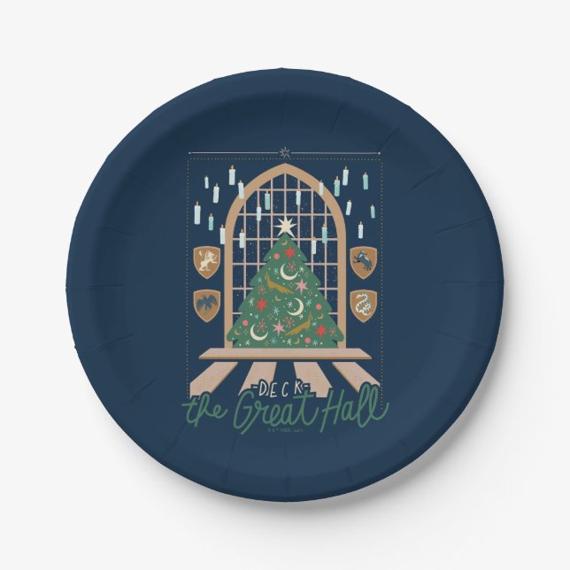 Plato De Papel Harry Potter | Deck the Great Hall (Anverso)