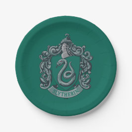 Plato De Papel Harry Potter | Escudo de Slytherin Verde