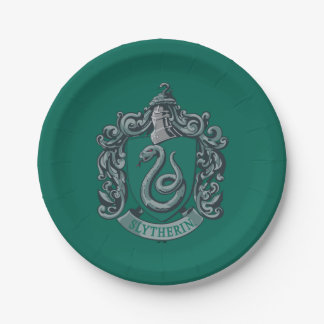 Plato De Papel Harry Potter | Escudo de Slytherin Verde