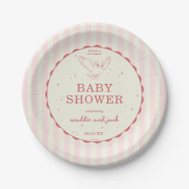 Plato De Papel Harry Potter Hedwig Raya Rosa Baby Shower