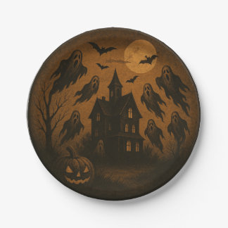 Plato De Papel "Hartos lugares para fiestas de Halloween en Manor
