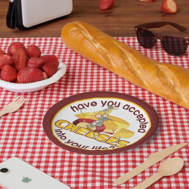 Plato De Papel ¿Has aceptado los Quesos? (Picnic)