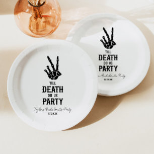 Plato De Papel Hasta La Muerte, Fiesta Skeleton Bachelorette