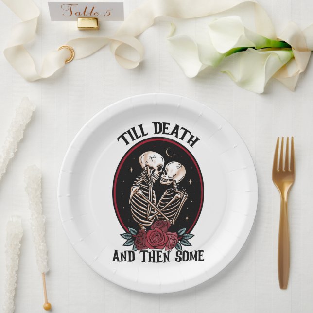 Plato De Papel 'Hasta placas de papel de muerte' (Boda)
