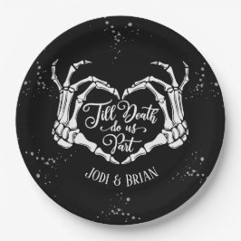 Plato De Papel Hasta que la muerte nos divida como Boda de Hallow