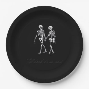 Plato De Papel Hasta que la muerte nos separe hasta la tumba dise