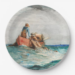 Plato De Papel Hauling In The Nets (1887) De Winslow Homer