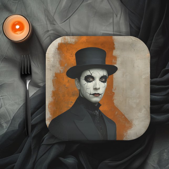 Plato De Papel Haunted Halloween Gothic Costume Party (Subido por el creador)
