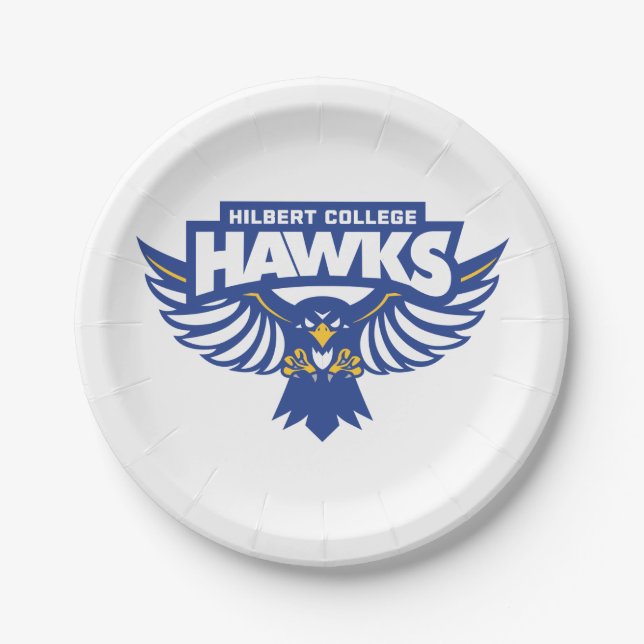 Plato De Papel Hawks del Colegio Hilbert (Anverso)