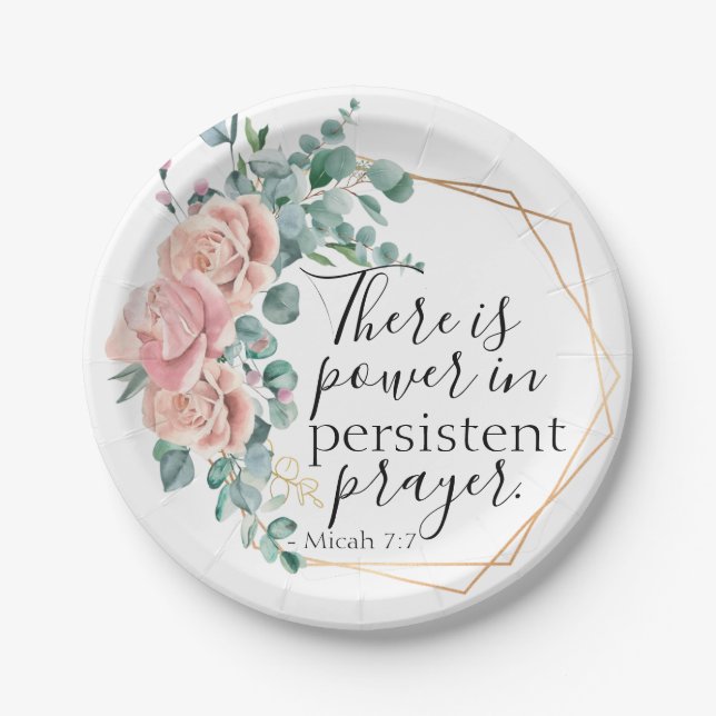 Plato De Papel Hay poder en la oración (Anverso)