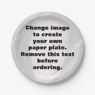Plato De Papel Haz tu propia foto personalizada