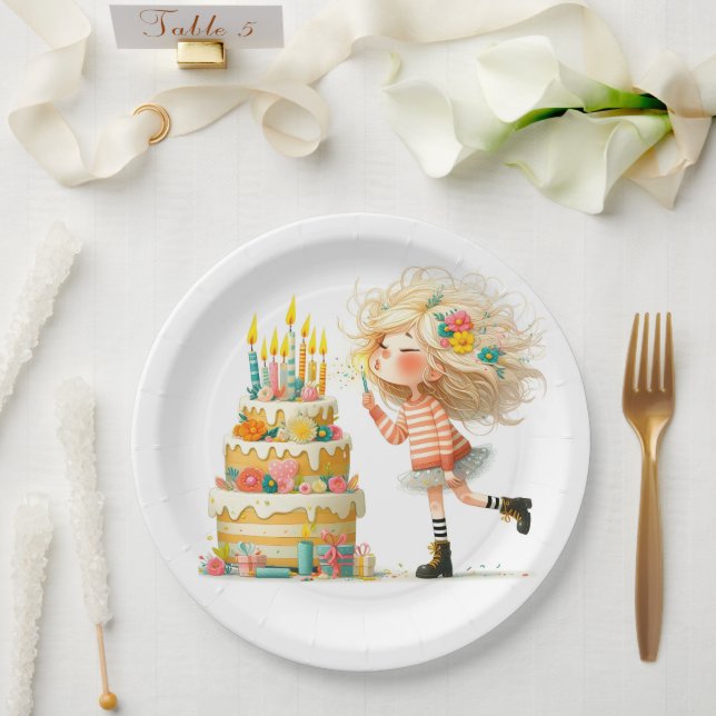 Plato De Papel Haz Un Deseo De Cumpleaños (Boda)