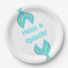 Plato De Papel ¡Haz un Splash! Sirena
