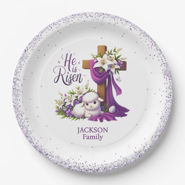 Plato De Papel He is Risen! Easter Sunday (Anverso)