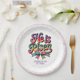 Plato De Papel He Is Risen! Easter Sunday