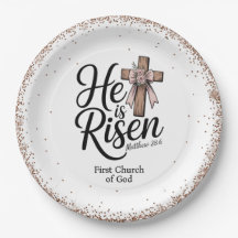 He is Risen! Easter Sunday Paper Plate