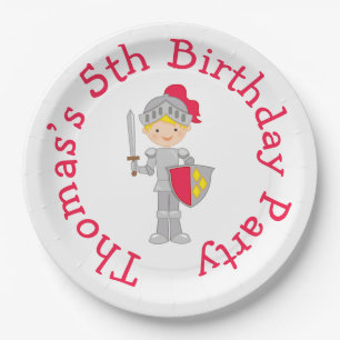 Plato De Papel Hear Ye Blonde Cute Knight