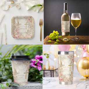 Plato De Papel Heaveny Rubor & Gold Quince, personalizado