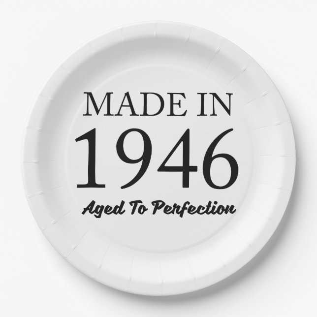 Plato De Papel Hecho en 1946 (Anverso)