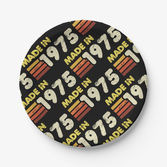 Plato De Papel Hecho en 1975, 50 años (Anverso)