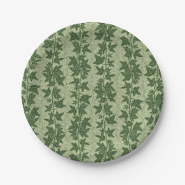Plato De Papel Hedera Ivy Vines - patrón D_L verde botánico.