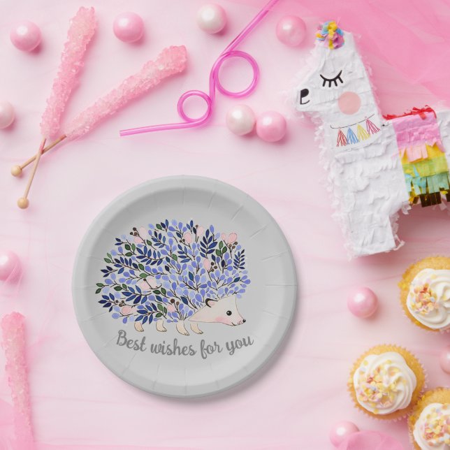 Plato De Papel Hedgehog (Fiesta)