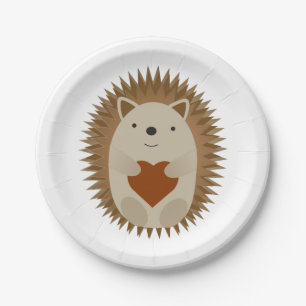 Plato De Papel Hedgehog Heart