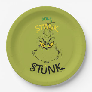 Plato De Papel Hedor Apestaba Apestó Señor Grinch