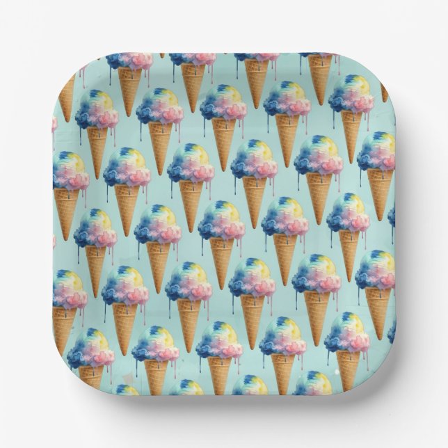Plato De Papel Helado (Anverso)