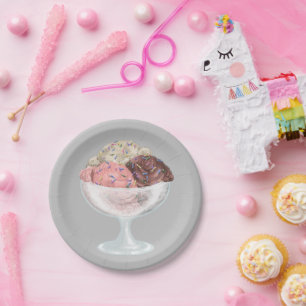 Plato De Papel Helado