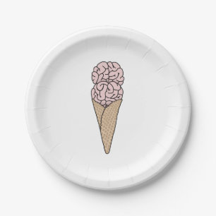 Plato De Papel Helado de Congelamiento Cerebral