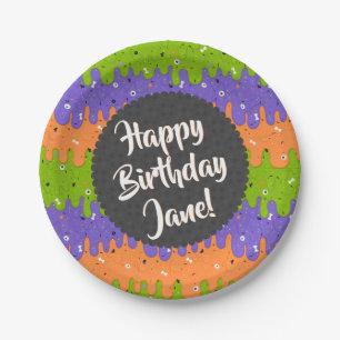 Plato De Papel Helado de Halloween