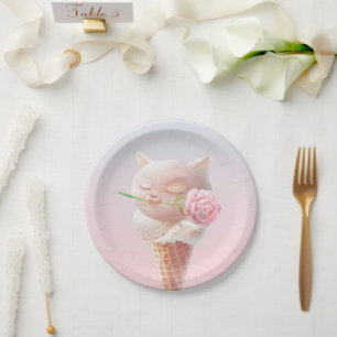 Plato De Papel Helado Kitty - Rosy & Dreamy